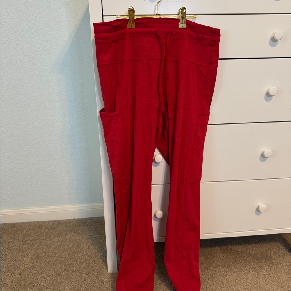 Zyia Pocket Size 12 Red Drawstring Pants